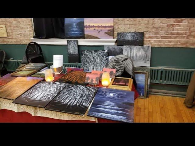 ARTIST N RECOVERY, selling my artwork, at Christmas fest.