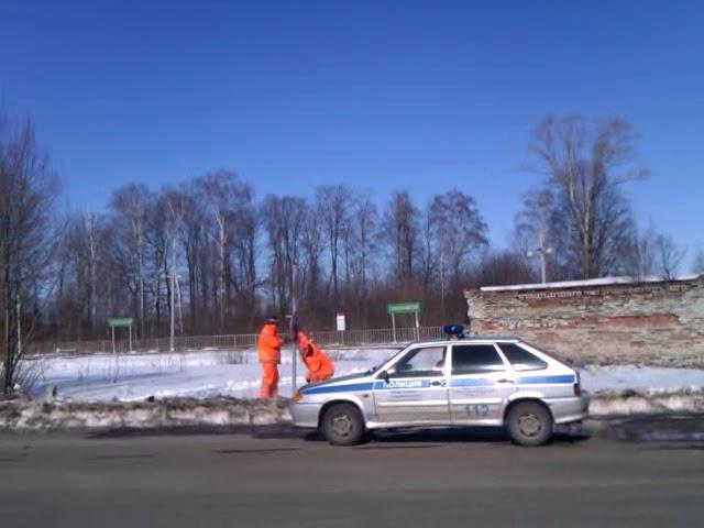 Коломна. Воловичи. Установка знаков