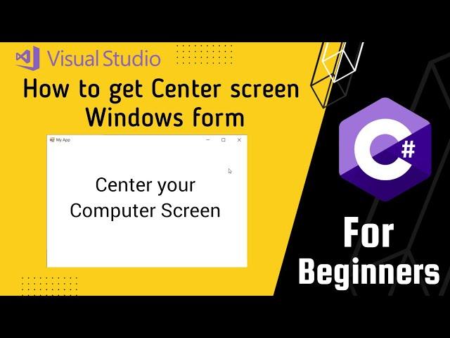 How to get Center screen Windows form | C# .net | Visual Studio | Imesh Lk