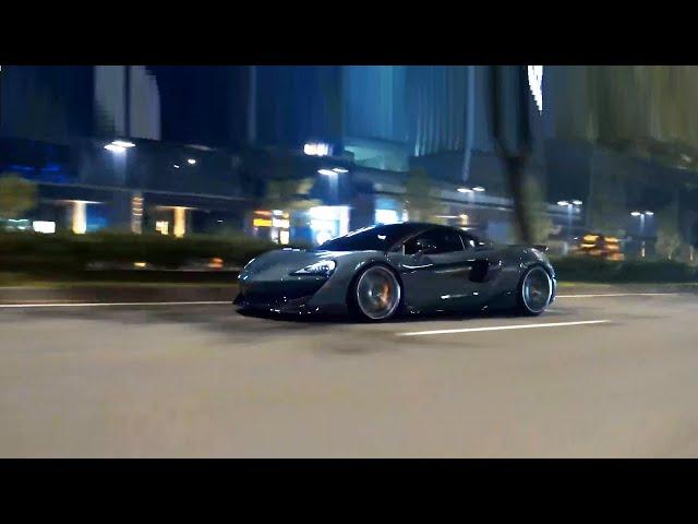 McLaren 600LT night ride - upgraded exhaust sound