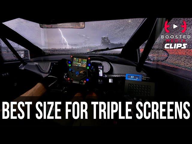 What's the ideal screen size for a Triple Screen Sim Racing Rig