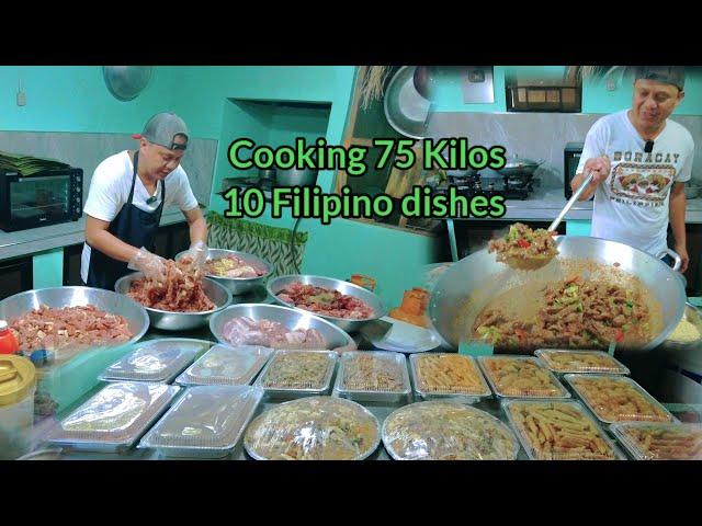 Cooking 75 Kilos | 10 Filipino dishes, mga lutong pinoy | Balikbayan from Las Vegas Nevada