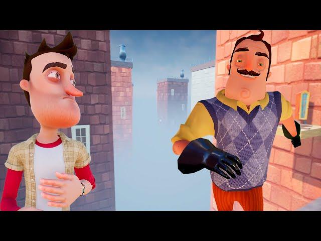 ШОУ ПРИВЕТ СОСЕД!ПАРКУР ПО МНОГОЭТАЖКАМ!HELLO NEIGHBOR MOD KIT ПРОХОЖДЕНИЕ МОДА NEIGHBOR EDGE!FUNNY!