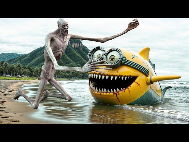 Minion-Shark meets SCP-096 in real life