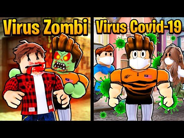 Drama Virus Zombi VS Virus Covid-19!!! (Roblox Malaysia)