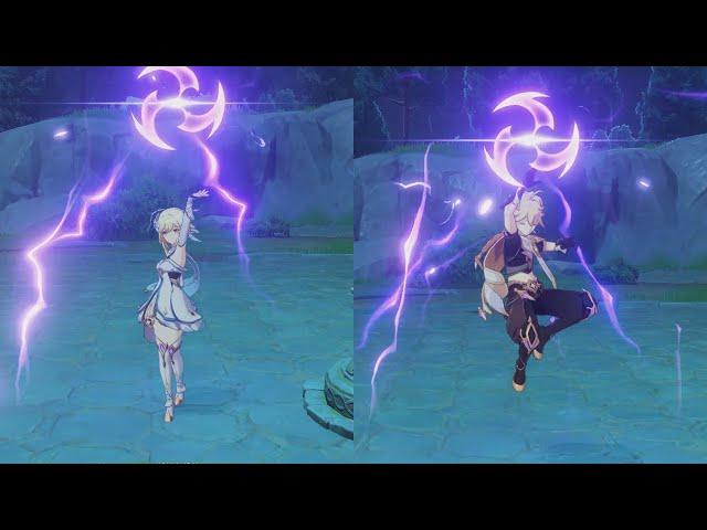 Electro Element: Lumine VS. Aether [Genshin Impact]