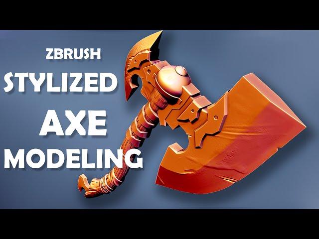 AXE MODELING USING ZBRUSH WITH ZMODELER BRUSH