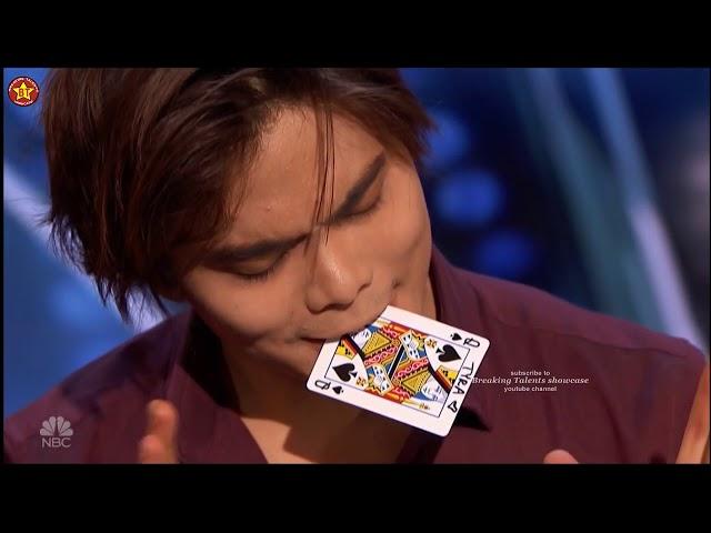 Shin Lim BEST Close UP Card Magic  America's Got Talent 2018 Auditions S13E01