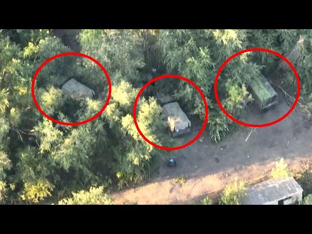 Three Supply Trucks (Two Ural, One Kamaz) Destroyed By Ukrainian Drone