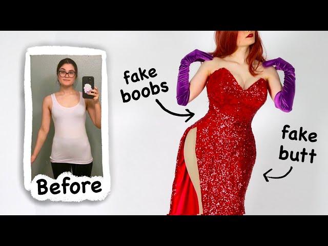 Making a Jessica Rabbit Costume (aka, how to fake an hourglass body shape!)