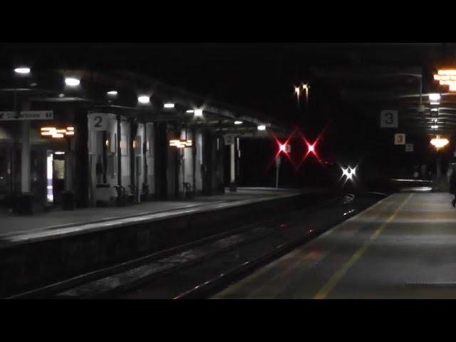 DRS 37688 'Kingmoor TMD' on NR Test train thrashing away from Newton Abbot 13-01-2016