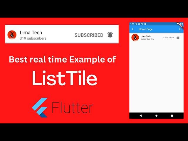 How ListTile widget can help you | Flutter | FlutterDeveloper