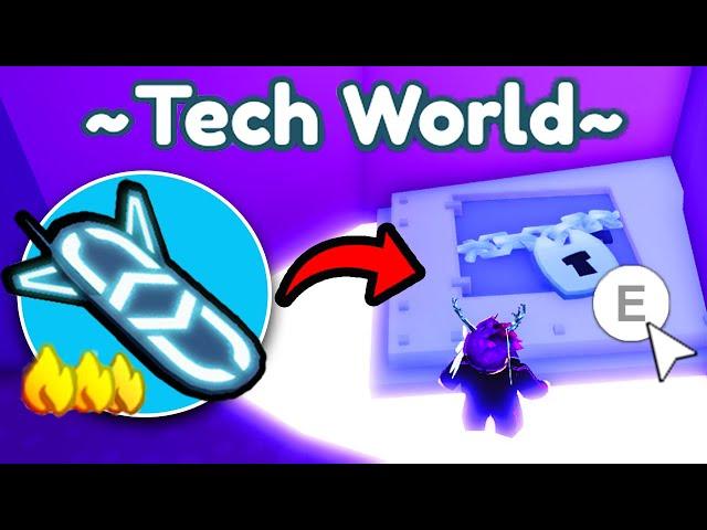 HOW TO UNLOCK *SECRET CAVE* IN TECH WORLD! Pet Simulator X! Hardcore Update! - High Tech Hoverboard!