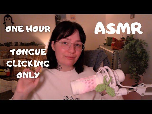 ASMR 1 HOUR Tongue Clicking ONLY | No Talking | For Sleep, Study, Work