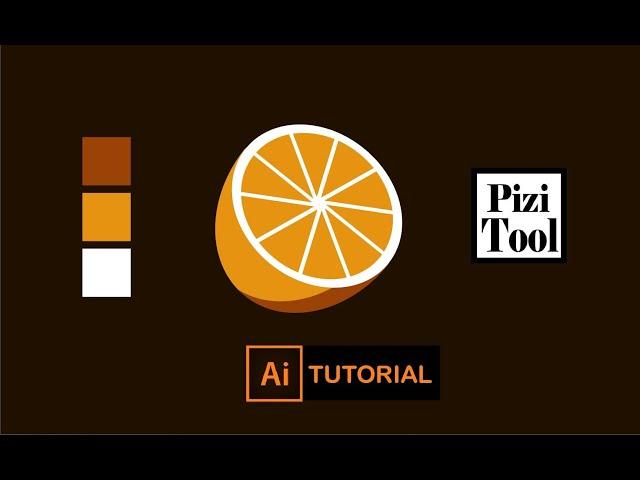 How to draw Lemon in Adobe Illustrator (Only for Beginners!) | PiziTool