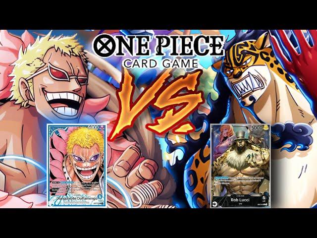 ONE PIECE CARD GAME - BLUE DOFLAMINGO VS BLACK ROB LUCCI [OP-09] 4K