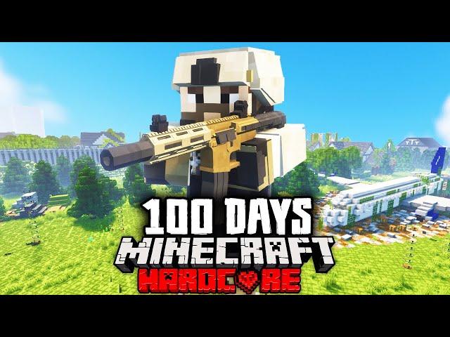 I Spent 100 Days in a Zombie War in Hardcore Minecraft