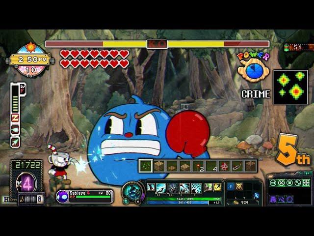 I speedrun Cuphead but every 60 SECONDS the HUD gets crazier