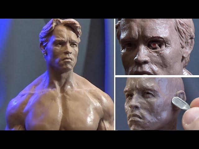 Sculpting Timelapse -Arnold Schwarzenegger (Terminator T-800)