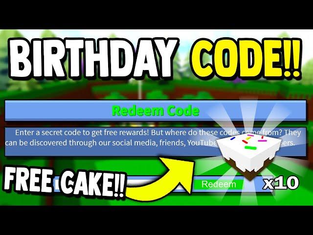 BIRTHDAY CODE!! (FREE CAKE) | Build a Boat for Treasure ROBLOX