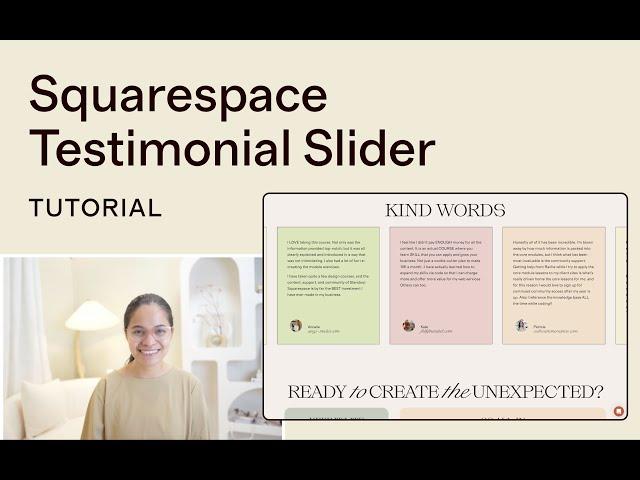 Create a STUNNING Testimonial Slider on Squarespace in Minutes!