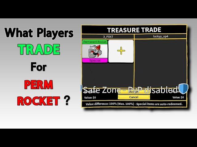 What Players TRADE for PERM ROCKET? - Blox Fruits Roblox