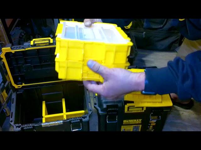 Deeper look into DEWALT's Tough System 2.0 Compact Half boxes.