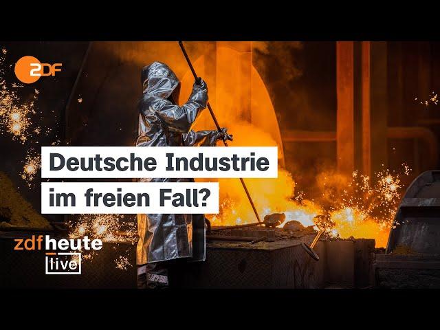 VW, Bosch, jetzt Thyssenkrupp - Job-Kahlschlag in der Industrie | ifo-Chef Fuest bei ZDFheute live