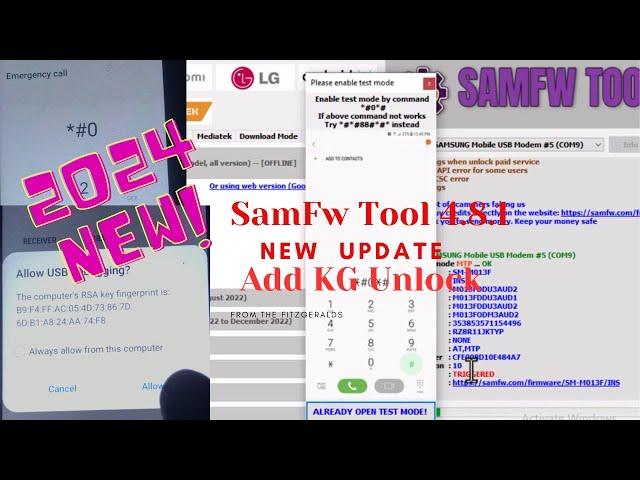 SAMSUNG FRP BYPASS 2024  | *#0*# Not Working fixed |ADB ENABLES Fail fix SamFw 4.8.1 Add KG Unlock