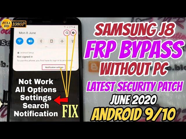 Samsung J8 J810F FRP Bypass New Security Update June 2020 Without Pc Android 9/10