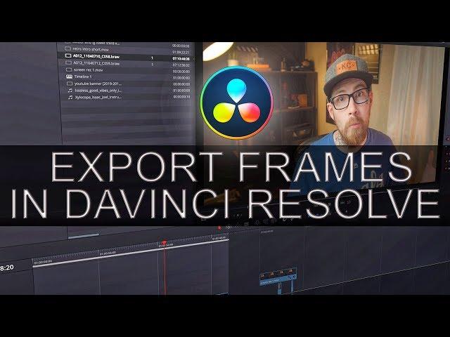 Export frame as image | DaVinci Resolve 16