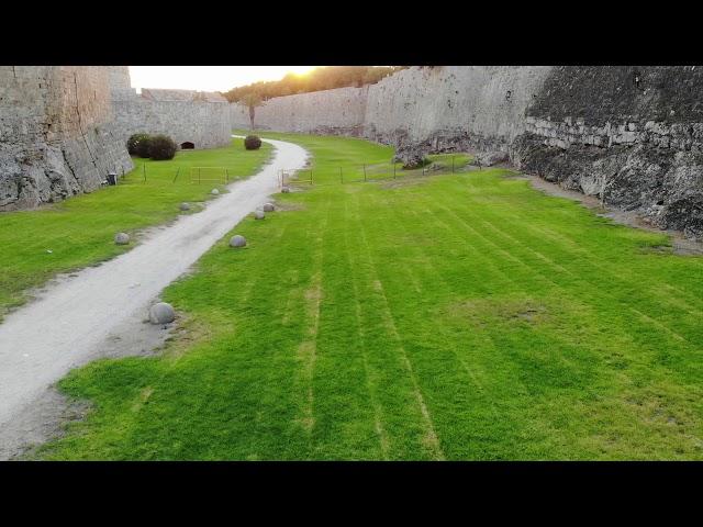 Rhodes Medieval Fortress by Drone - Dodecanese Islands Greece 