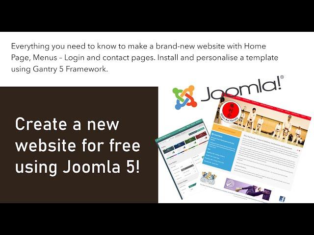 Build a free website from scratch with Joomla 5 - simple to follow + chapter timings in description.