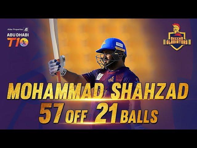 Mohammad Shahzad  I 57 off 21 balls I Man of the Match I Deccan Gladiators I  Abu Dhabi T10 Season 3