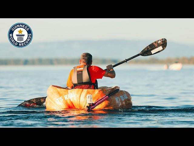 Longest Journey By Pumpkin Boat - Guinness World Records