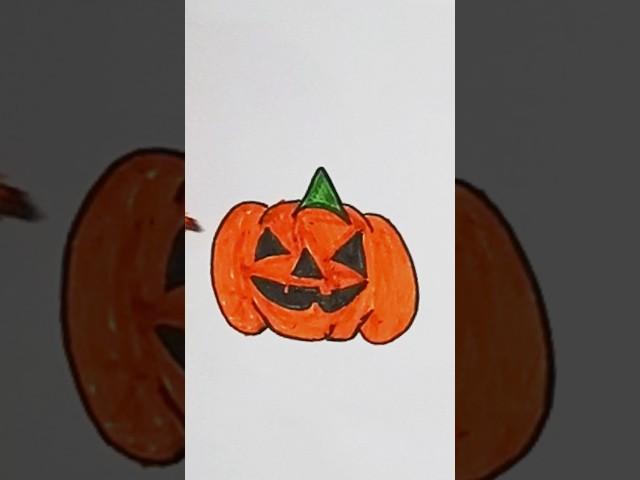 how to draw halloween pumpkin easyway#art#beatway#arthub #learnstepbystep #howtodraw#viralvideoes