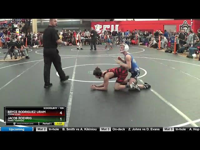 Schoolboy 106 Bryce Rodriguez Uram Young Guns Vs Jacob Roehrig Maine Trappers