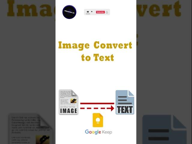 How to Image Convert to Text Using Google Keep 2022  #short