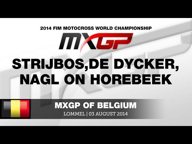 MXGP of Belgium 2014 Strijbos, Nagl & de Dycker overtakes van Horebeek - Motocross