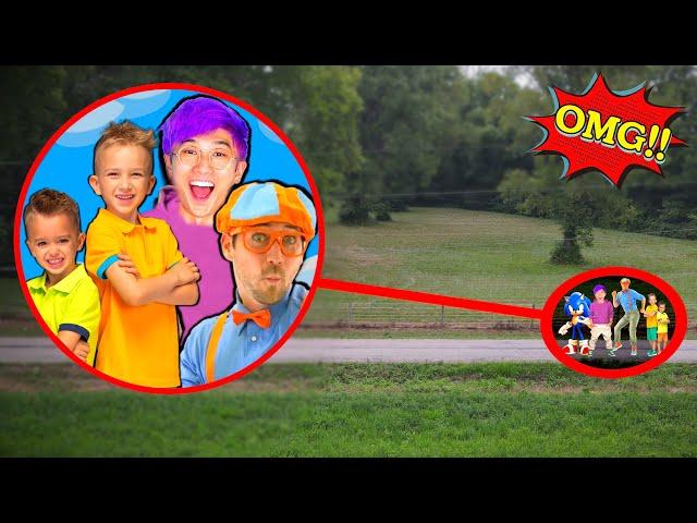 Drone Catches BLIPPI, LANKYBOX, SONIC & MORE! *In Real Life*