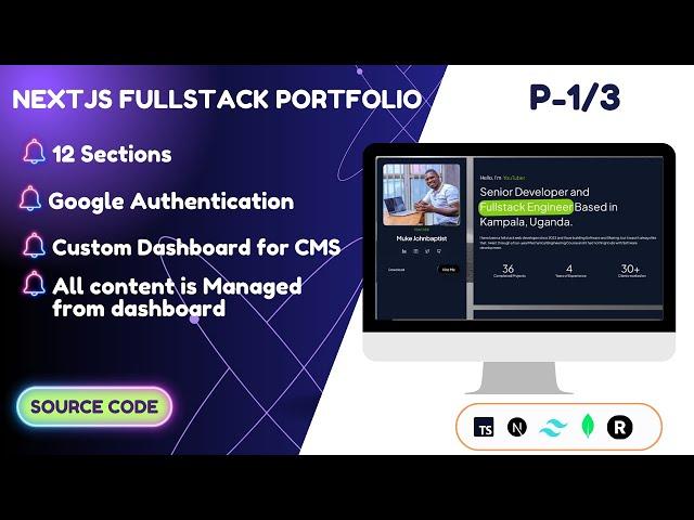 Next.js Fullstack Portfolio: Custom Dashboard with Google Authentication Part 1/3