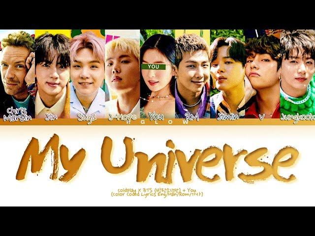 [Karaoke] COLDPLAY, BTS "MY UNIVERSE" (Color Coded Eng/Han/Rom/가사) (9 Members)