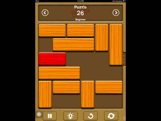 Unblock me free solutions beginner level 26 ( android and ios app solutions all levels )