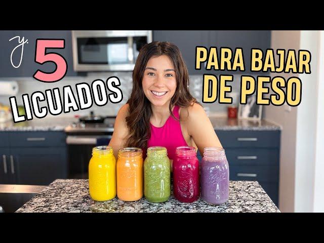 5 LICUADOS PARA BAJAR DE PESO para la Semana! Yovana