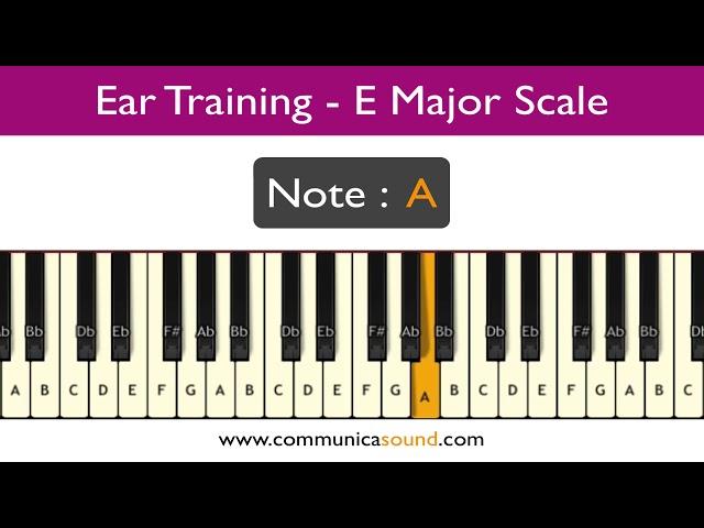 EAR TRAINING GAME - E Major Scale - Notes