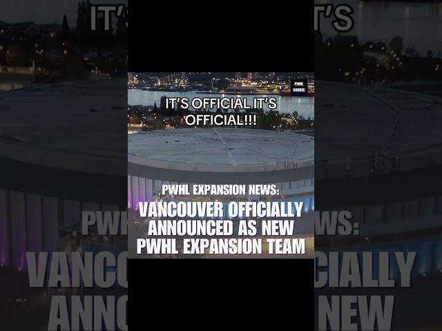 Welcome to the PWHL Vancouver! #PWHL #WomensHockey #PWHLVancouver #PWHLexpansion