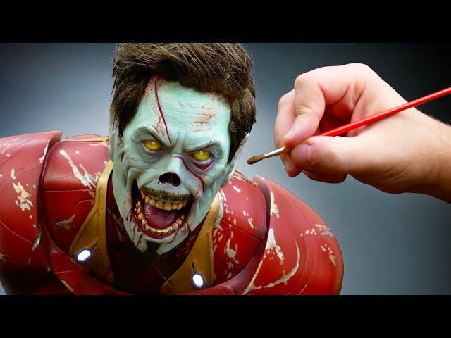 Zombie Iron Man Sculpture Timelapse -  What If...?