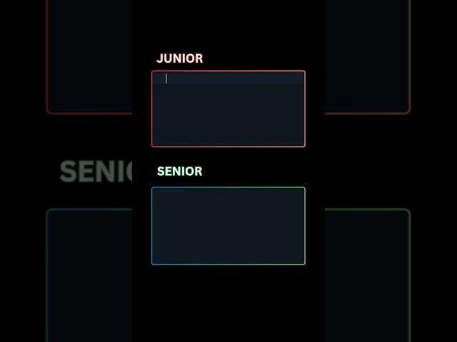 Junior Vs Senior || HTML CSS ||  #webdesign #frontendcourse #coding #htmlcssjavascript