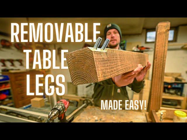 Removable Table Legs Made Easy - How to make Removable Table Legs - Detailed Tutorial