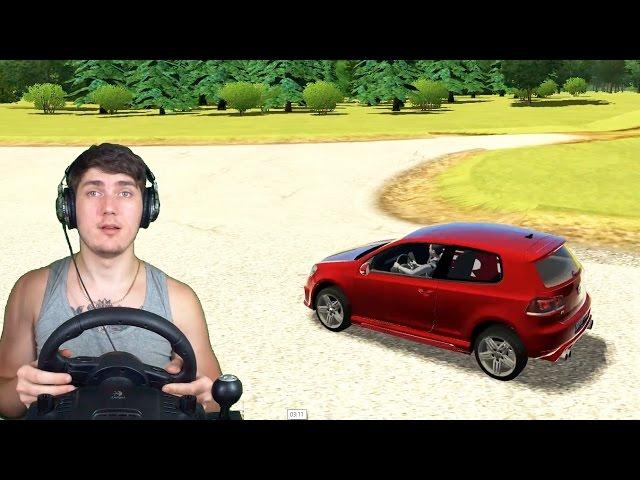 ГОНКИ НА ГОЛЬФЕ ПО ГОРОДУ + РУЛЬ  (Logitech Driving Force GT )  3d инструктор